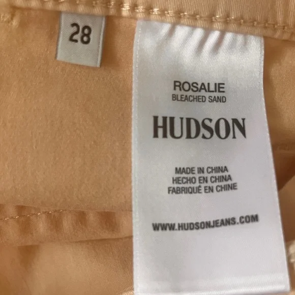 New Hudson Rosalie High Rise Wide Leg Cargo Ankle Pant 28 Bleached Sand - Picture 2 of 13